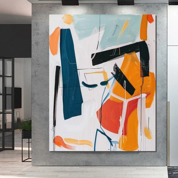 Large Wall Art Ideas, Impasto Painting, Simple Modern Abstract Painting, Large Acrylic Canvas Paintings, Living Room Abstract Wall Art Ideas-artworkcanvas