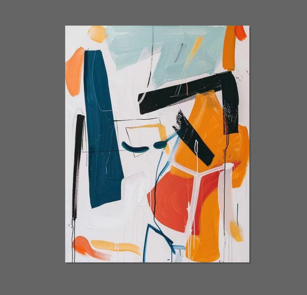 Large Wall Art Ideas, Impasto Painting, Simple Modern Abstract Painting, Large Acrylic Canvas Paintings, Living Room Abstract Wall Art Ideas-artworkcanvas