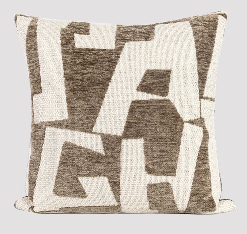 Modern Square Pillows, Contemporary Throw Pillow for Living Room, Large Abstract Throw Pillows for Couch, Modern Sofa Throw Pillows-artworkcanvas