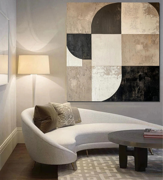 Large Painting on Canvas, Simple Modern Art, Bedroom Wall Art Paintings, Acrylic Abstract Paintings, Buy Abstract Painting Online, Black Abstract Paintings