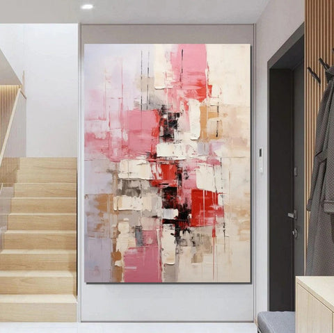 Bedroom Modern Wall Art Paintings, Palette Knife Paintings, Acrylic Paintings on Canvas, Abstract Painting for Living Room, Large Paintings Behind Sofa-artworkcanvas