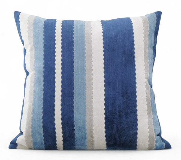 Contemporary Square Modern Throw Pillows for Couch, Large Abstract Blue Decorative Throw Pillows, Simple Throw Pillow for Interior Design, Modern Sofa Pillows-artworkcanvas