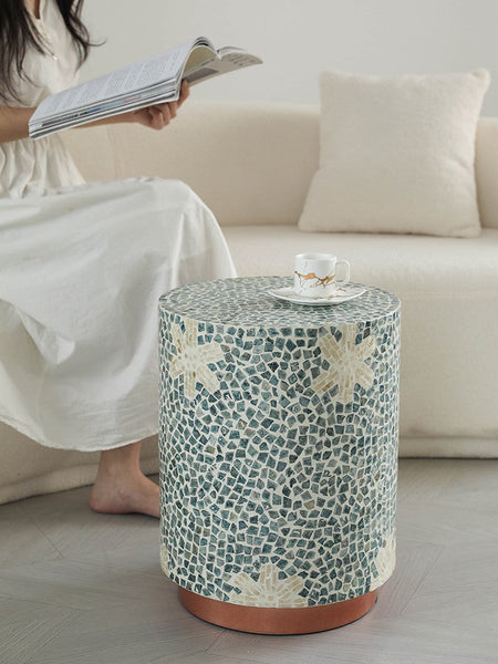 Modern Small Sofa Side Table, Unique Small End Table, Creative Coffee Table, Contemporary Round Side Table, Portable Casual Side Table-artworkcanvas