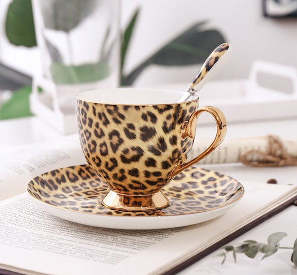 Unique Ceramic Coffee Cup and Saucer, Creative Ceramic Coffee Cups, Beautiful British Tea Cups, Creative Porcelain Tea Cup Set-artworkcanvas