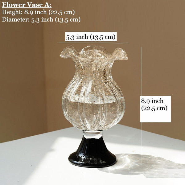 Mid Century Vases for Flowers, Contemporary Glass Vases, Handmade Modern Vases for Living Room, Unique Decorative Glass Vase, Centerpiece Vases on Table-artworkcanvas