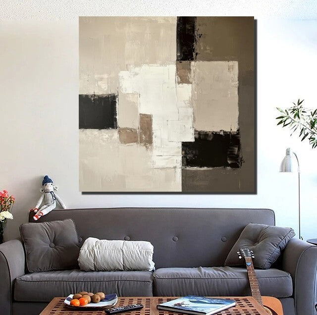 Canvas Painting for Living Room, Contemporary Abstract Artwork, Abstract Painting Ideas for Interior Design, Modern Wall Art Painting-artworkcanvas