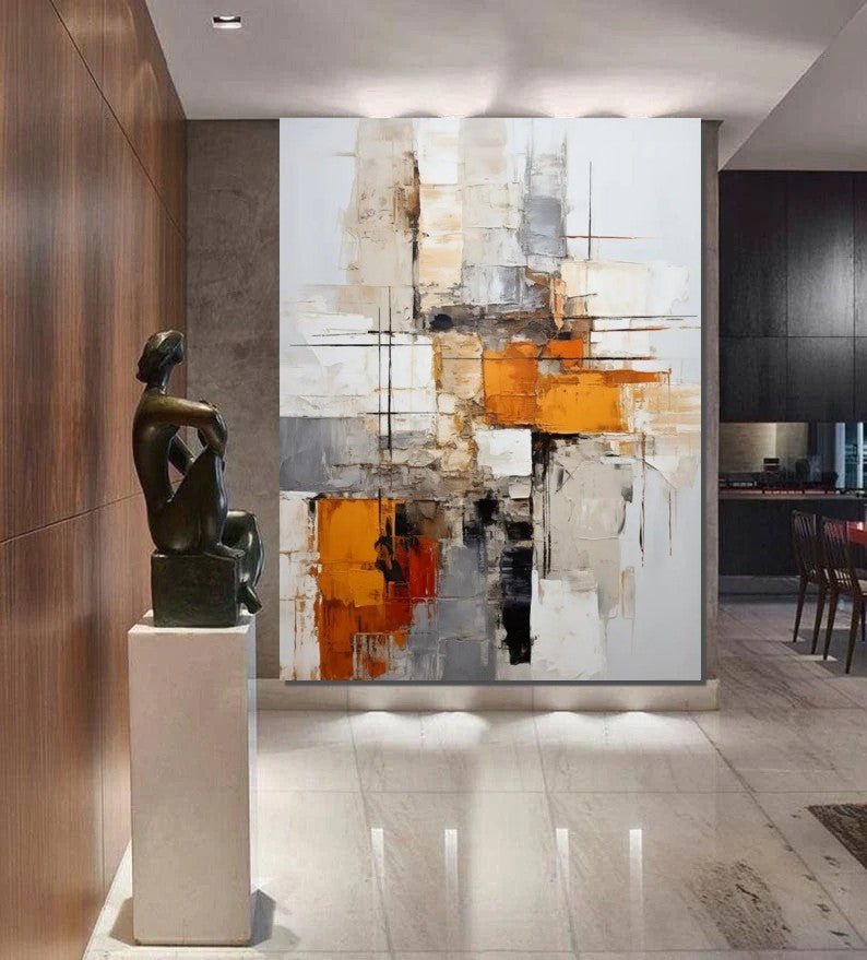 Bedroom Wall Art Paintings, Large Painting on Canvas, Acrylic Abstract Paintings, Buy Abstract Painting Online, Simple Modern Art-artworkcanvas