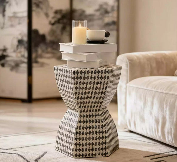 Modern Side Table, Bedside Small Side Table, Contemporary Bedside Table, Small End Table, Shell Small Sofa Side Table, Portable Casual Side Table, Creative Coffee Table, Contemporary Side Table-artworkcanvas