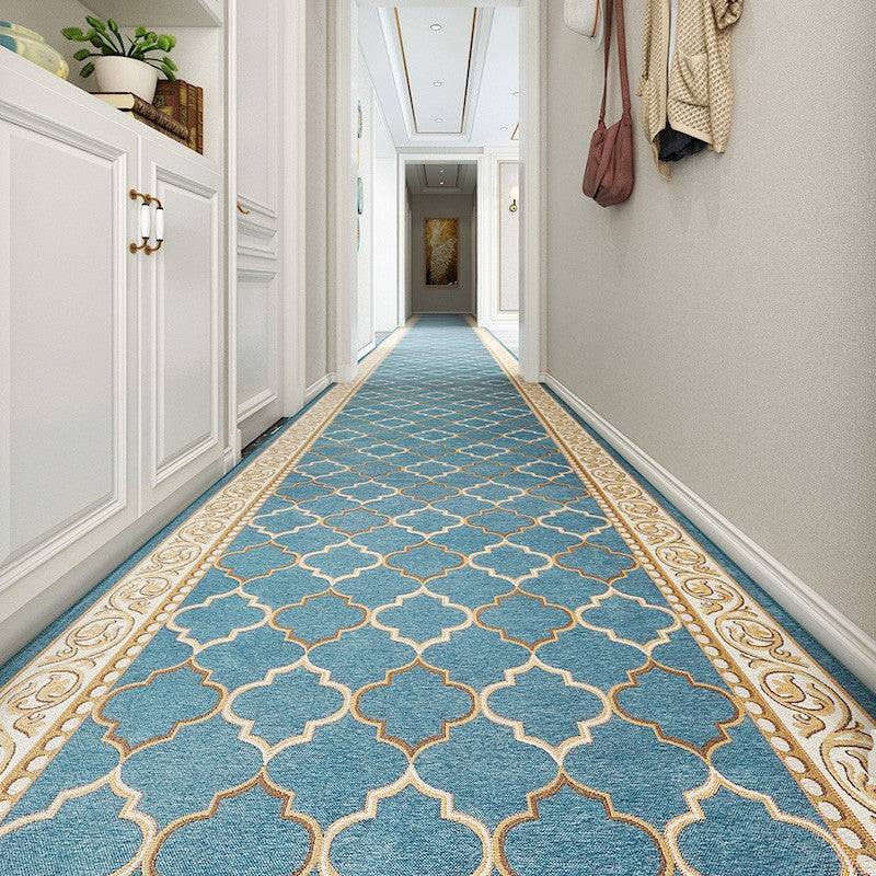 Entryway Runner Rugs, Stain-resistant Non Slip Entrance Hallway Runners, Modern Long Hallway Runners, Extra Long Narrow Runner Rugs, Kitchen Runner Rugs, Blue Hallway Runners-artworkcanvas