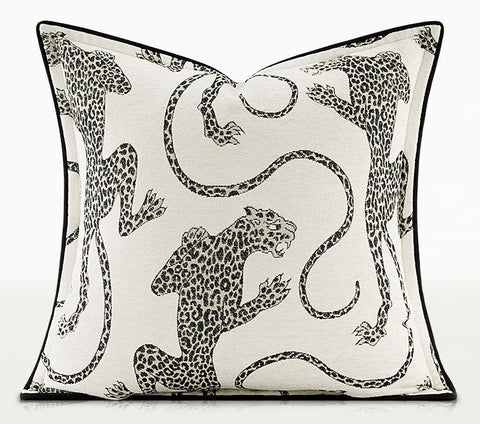 Decorative Cheetah Pattern Pillow Covers, Modern Pillows for Couch, Large Modern Sofa Pillow Cases, Abstract Decorative Throw Pillows for Living Room-artworkcanvas