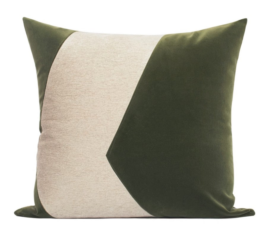Modern Sofa Throw Pillows, Blackish Green Abstract Contemporary Throw Pillow for Living Room, Large Decorative Throw Pillows for Couch-artworkcanvas