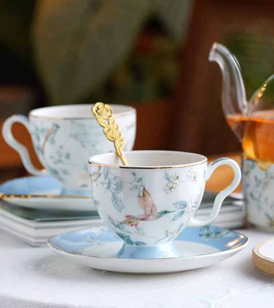 Ceramic Tea Cup Set, Luxury Tea Cup with Saucer, Porcelain Coffee Cup, Elegant Coffee Cup, Porcelain Tea cups, British Tea Cup Set, Afternoon Tea Cup with Saucer Set-artworkcanvas
