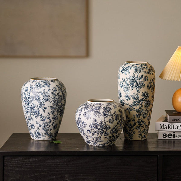 Centerpiece on Dining Table, Flower Vase on Table, Handmade Water Holding Flower Vases, Porcelain Flower Vases, Modern Ceramic Bouquet Vases-artworkcanvas