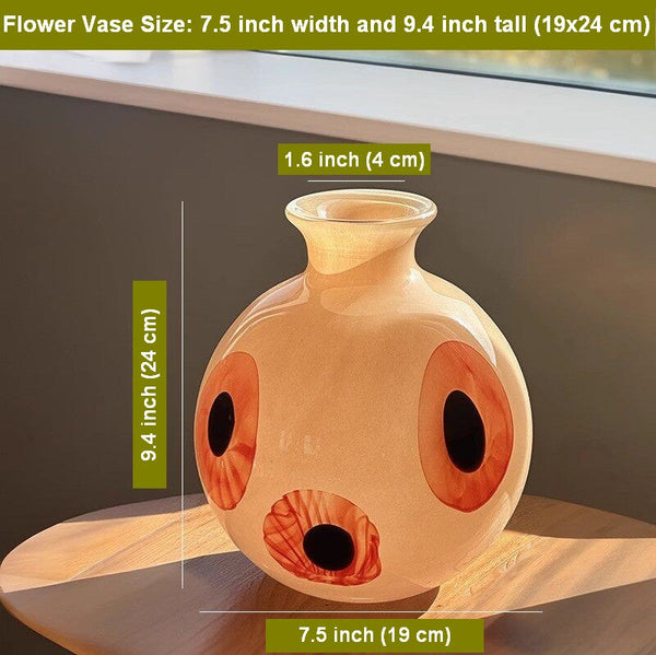 Unique Modern Vases for Flowers, Flower Vases on Table, Glass Bud Vases, Handmade Vintage Glass Flower Vases-artworkcanvas