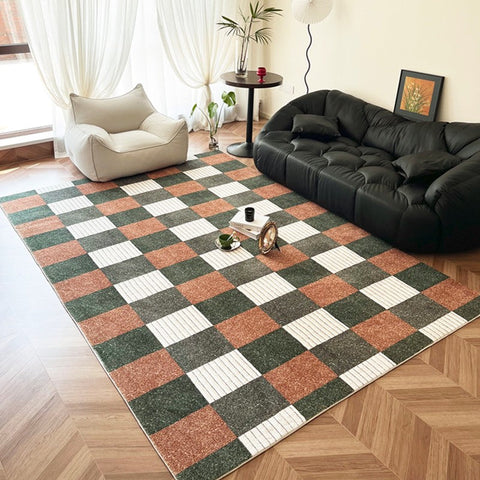 Mid Century Geometric Carpets, Modern Rugs under Dining Room Table, Abstract Modern Rugs for Living Room, Contemporary Modern Rugs Next to Bed-artworkcanvas
