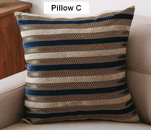 Decorative Throw Pillows for Living Room, Bohemian Style Chenille Pillow Cover, Bohemian Decorative Sofa Pillows-artworkcanvas