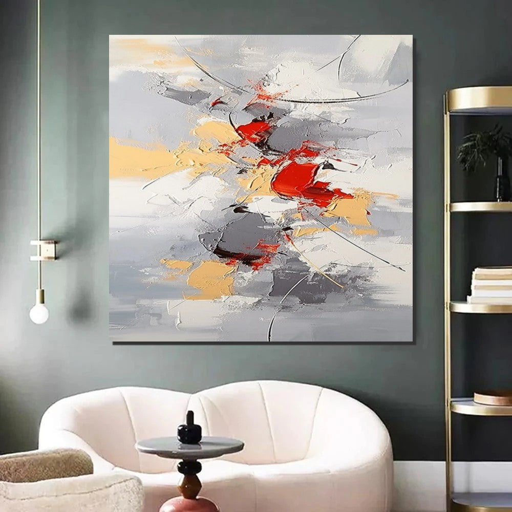 Canvas Paintings for Living Room, Large Wall Art for Bedroom, Simple Modern Art, Contemporary Art on Canvas, Hand Painted Heavy Texture Paintings-artworkcanvas