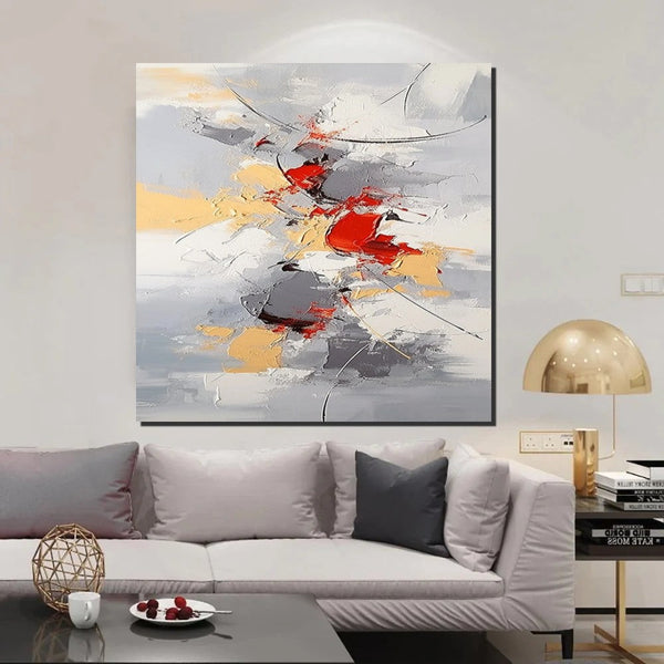 Canvas Paintings for Living Room, Large Wall Art for Bedroom, Simple Modern Art, Contemporary Art on Canvas, Hand Painted Heavy Texture Paintings-artworkcanvas