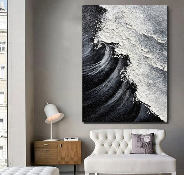 Heavy Texture Acrylic Paintings, Canvas Painting Ideas for Bedroom, Large Abstract Canvas Paintings, Hand Painted Wall Painting-artworkcanvas