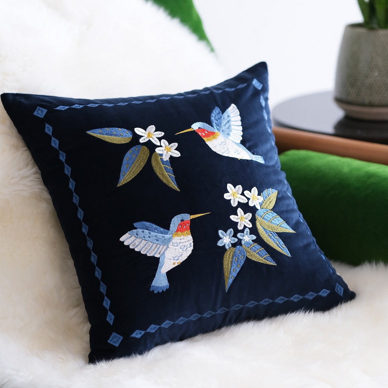 Decorative Pillow Arrangement Ideas For Couch Embroidered, Floral Throw Pillow Set, Bohemian Living Room Decor