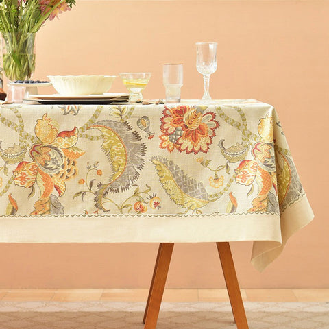 Extra Large Rectangle Tablecloth for Dining Room Table, Country Farmhouse Tablecloth, Square Tablecloth for Round Table, Rustic Table Covers for Kitchen-artworkcanvas