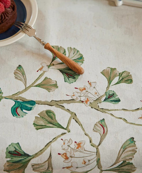 Extra Large Modern Rectangular Tablecloth for Dining Room Table, Ginkgo Leaves Table Covers, Square Tablecloth for Kitchen, Large Tablecloth for Round Table-artworkcanvas