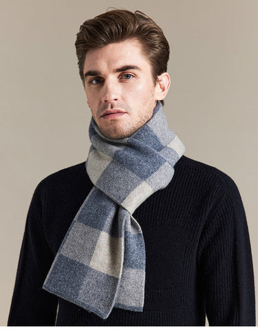 Plaid Scarf for Men, Business Wool Scarf for Gentleman, Men's Winter Scarf, Men's Wool Scarf Winter, Modern Fashion Scarf, Formal Men Scarf Styles, Pure Wool Scarf-artworkcanvas