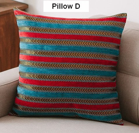 Decorative Throw Pillows for Living Room, Bohemian Style Chenille Pillow Cover, Bohemian Decorative Sofa Pillows-artworkcanvas
