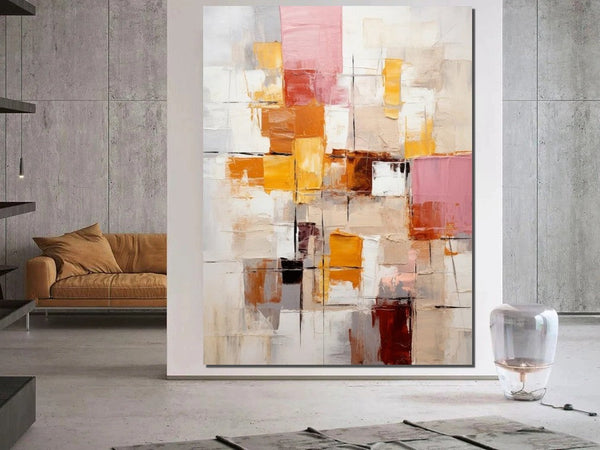 Modern Paintings for Dining Room, Hand Painted Canvas Art, Bedroom Wall Art Ideas, Simple Modern Art, Contemporary Modern Wall Art Paintings
