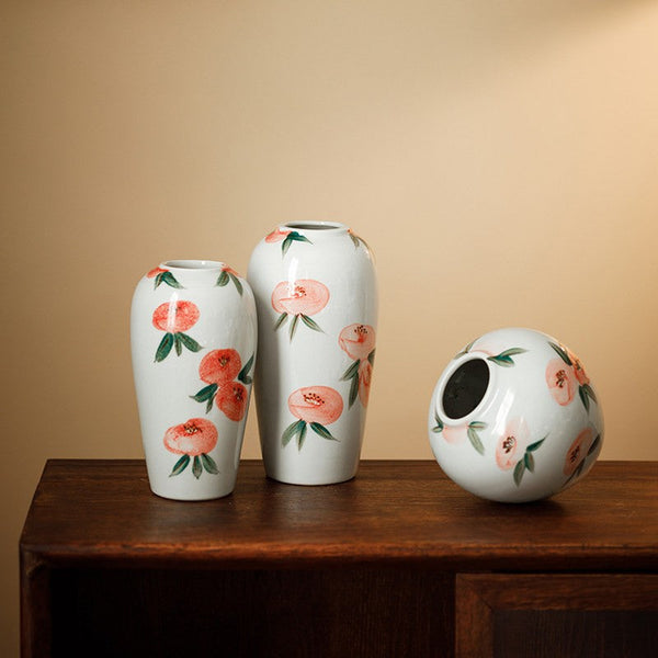 Handmade Water Holding Flower Vases, Modern Flower Vase Centerpiece on Table, Porcelain Flower Vases, Ceramic Bouquet Vases-artworkcanvas