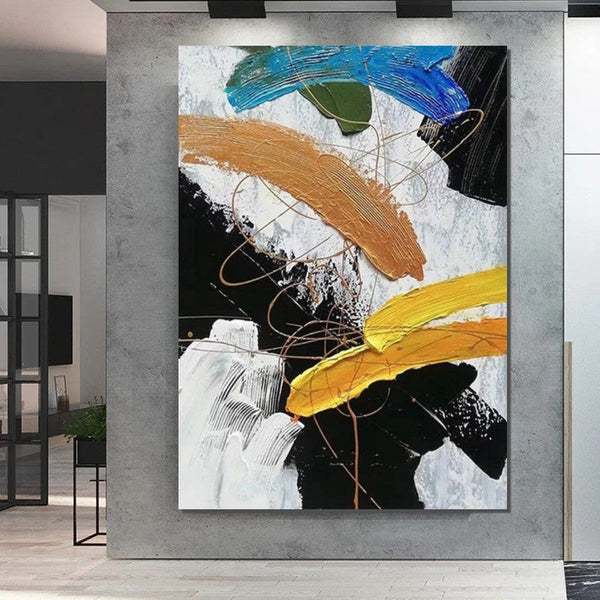Palette Knife Paintings, Acrylic Paintings on Canvas, Bedroom Modern Wall Art Paintings, Abstract Painting for Living Room, Large Paintings Behind Sofa-artworkcanvas