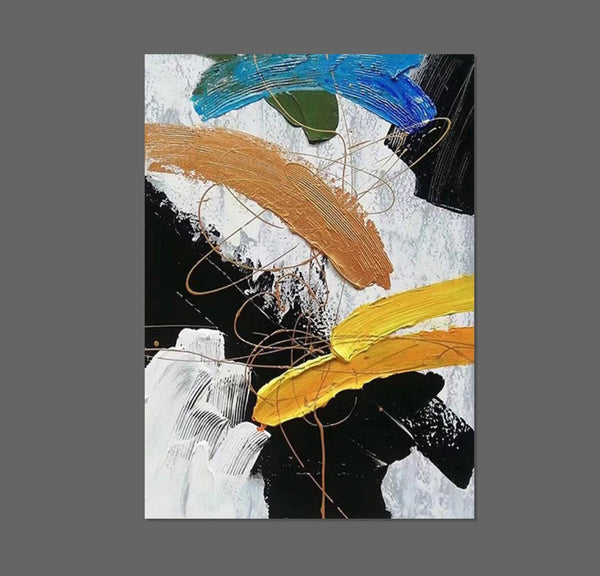 Palette Knife Paintings, Acrylic Paintings on Canvas, Bedroom Modern Wall Art Paintings, Abstract Painting for Living Room, Large Paintings Behind Sofa-artworkcanvas