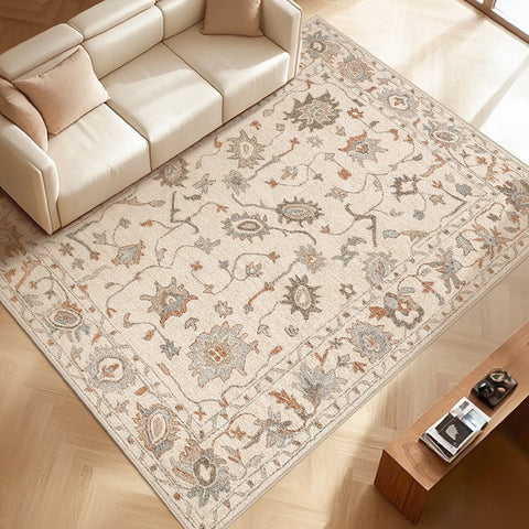 Flower Pattern Modern Rugs for Farmhouse, Bedroom Modern Rugs, Modern Rugs for Dining Room, Modern Rugs for Living Room-artworkcanvas
