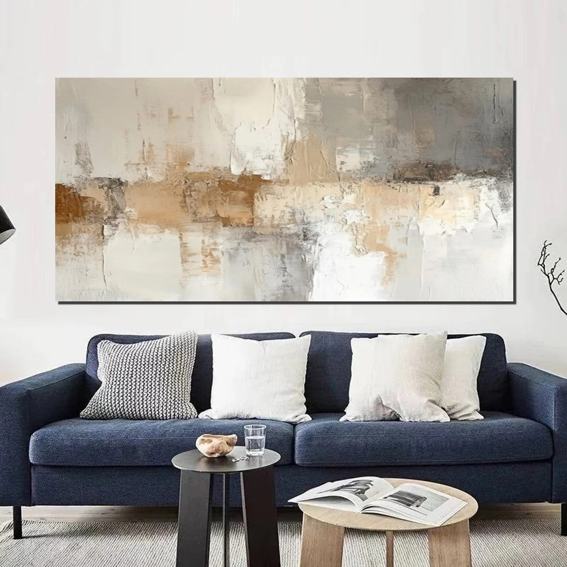 Large Modern Acrylic Painting On Canvas, Hand Painted Wall Art Decor