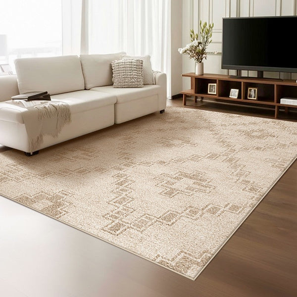 Contemporary Abstract Rugs under Dining Room Table, Modern Geometric Carpets for Bedroom, Modern Living Room Rug Placement Ideas-artworkcanvas