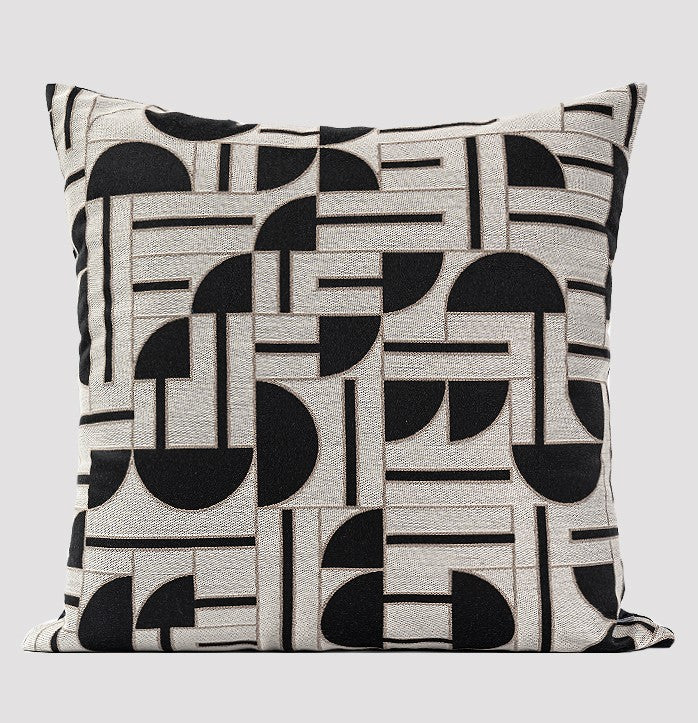 Geomeric Contemporary Pillows, Abstract Decorative Throw Pillows, Square Modern Throw Pillows for Couch, Large Simple Throw Pillow for Interior Design-artworkcanvas