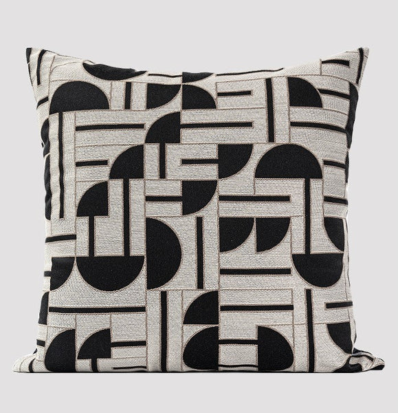 Geomeric Contemporary Pillows, Abstract Decorative Throw Pillows, Square Modern Throw Pillows for Couch, Large Simple Throw Pillow for Interior Design-artworkcanvas