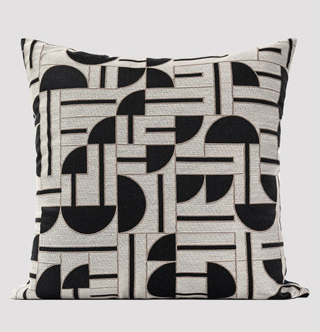 Geomeric Contemporary Pillows, Abstract Decorative Throw Pillows, Square Modern Throw Pillows for Couch, Large Simple Throw Pillow for Interior Design-artworkcanvas