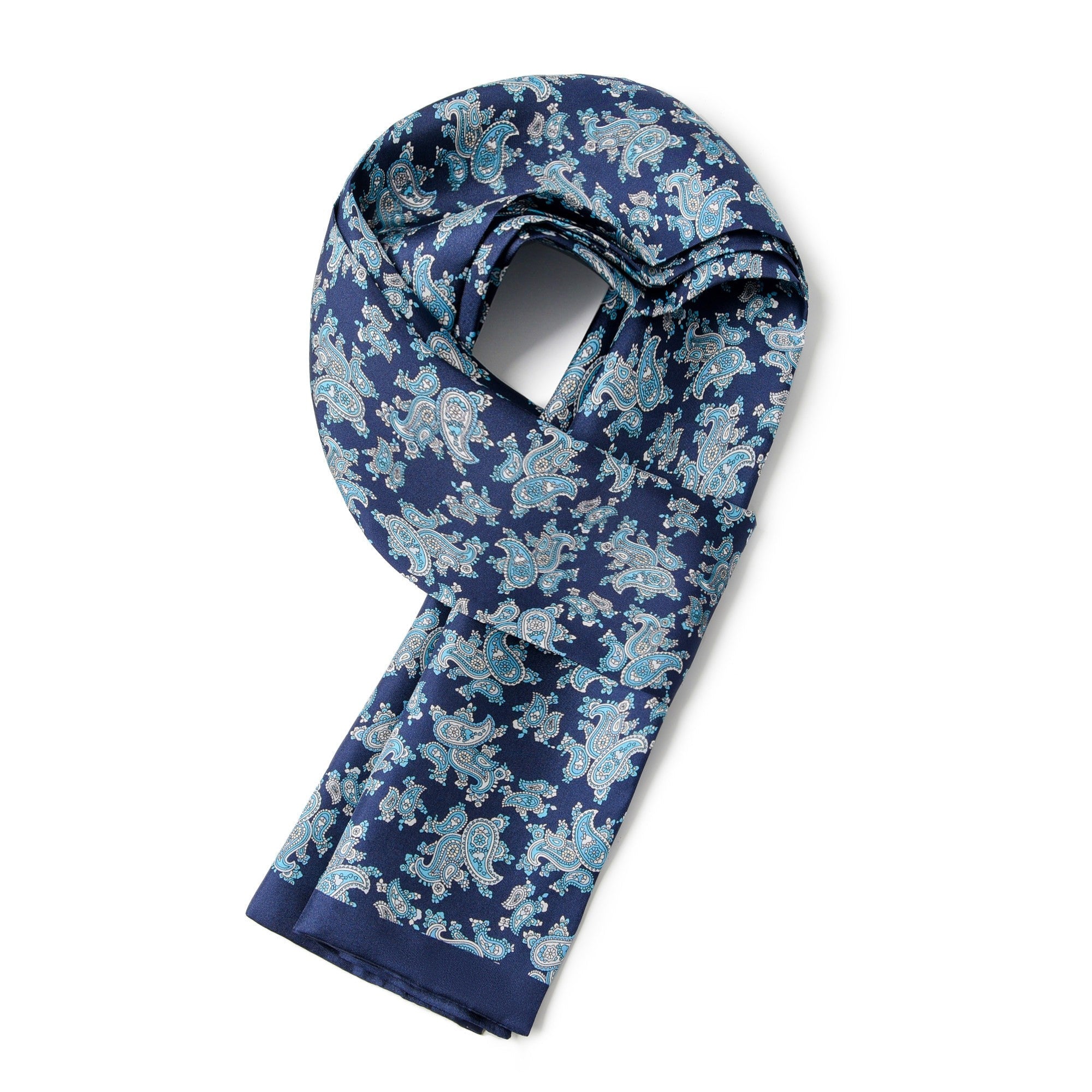 Soft Men Silk Scarf, Mens Silk Neckwear, Lightweight Plain Scarf, Formal Business Ascot, Luxury Long Silk Scarf