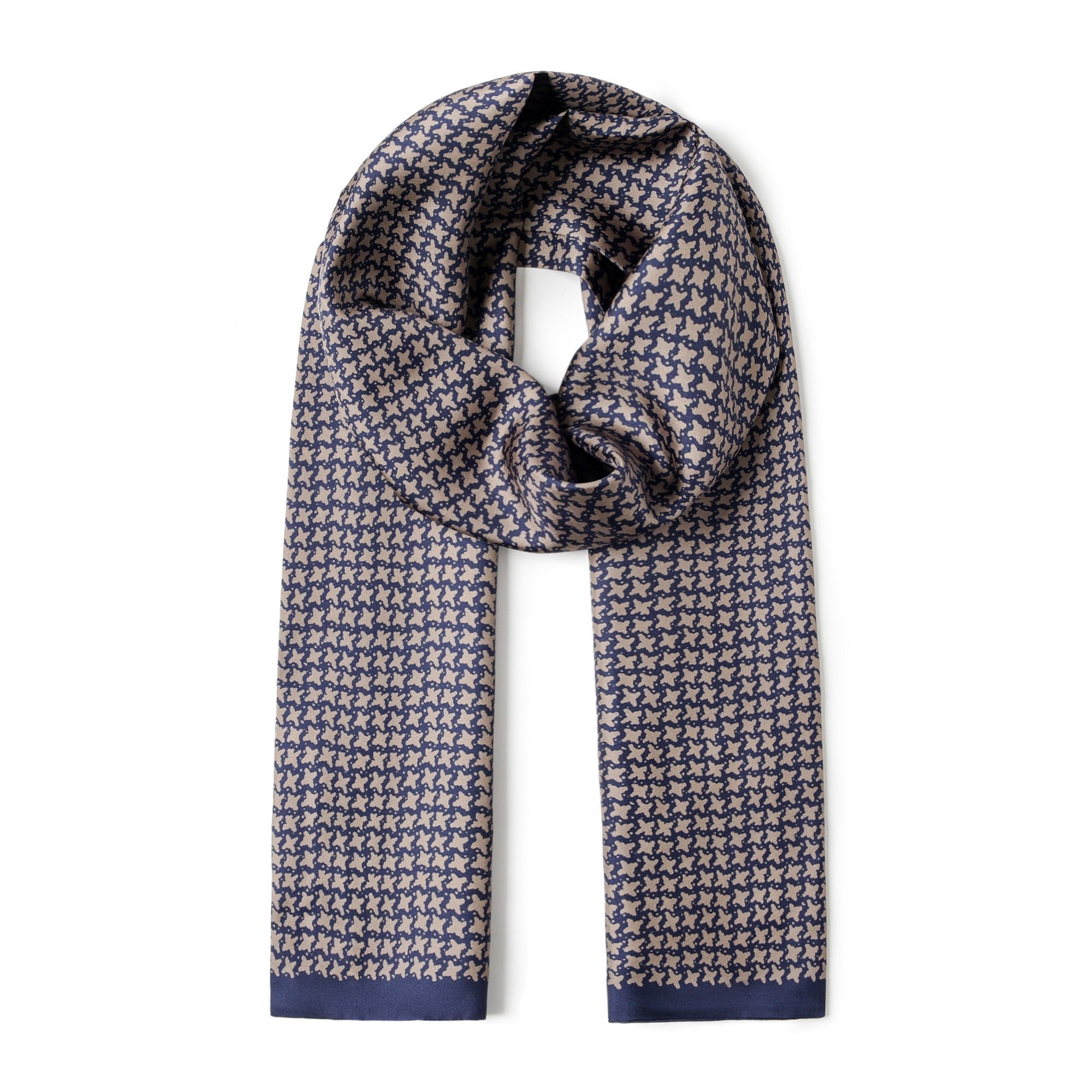 Lightweight Silk Scarf Men, Silk Neckerchief For Business, Formal Wear Scarf, Professional Thin Ascot, Mens Dress Silk Scarf