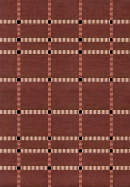 Contemporary Modern Carpets Next to Bed, Abstract Red Rugs for Living Room, Mid Century Area Rugs, Red Modern Rugs under Dining Room Table-artworkcanvas