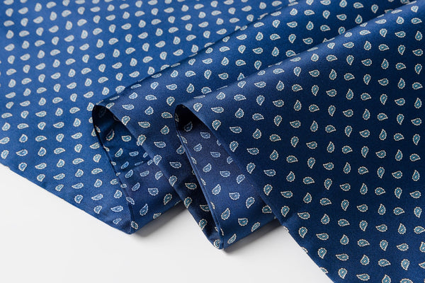 Formal Wear Silk Scarf, Silk Ascot For Men, Blue Mens Spring Autumn Scarf, Lightweight Silk Scarf Men, Silk Neckerchief For Business, Mens Dress Silk Scarf, Long Silk Scarf for Men, High Quality Silk Necktie-artworkcanvas