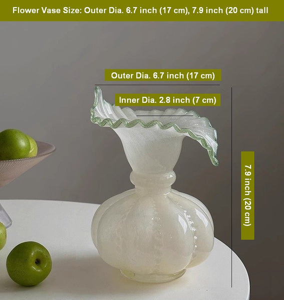 Creative Modern Vase for Living Room, Decorative Flower Vases on Table, Small Flower Vase, Modern Glass Flower Vases, Handmade Glass Bud Vases-artworkcanvas