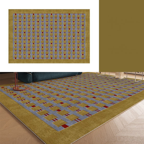 Mid Century Modern Rugs for Living Room, Vintage Area Rugs for Bedroom, Large Contemporary Area Rugs for Dining Room-artworkcanvas