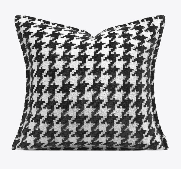 Decorative Pillows for Couch, Contemporary Throw Pillows for Living Room, Black and White Modern Sofa Pillows, Modern Square Pillows-artworkcanvas