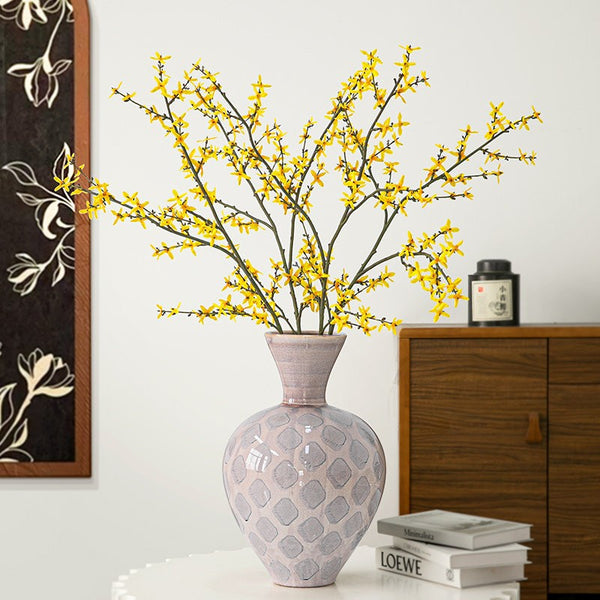 Unique Porcelain Flower Vases, Flower Vases on Table, Contemporary Vases for Modern Home Decor, Ceramic Bouquet Vases, Dining Table Centerpiece-artworkcanvas