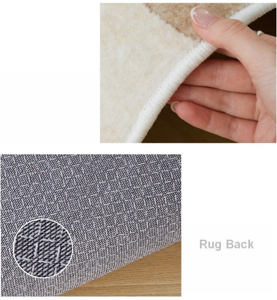 Unique Geometric Modern Rugs under Dining Room Table, Brown Modern Carpets for Office, Abstract Modern Rugs for Living Room, Contemporary Modern Rugs Next to Bed-artworkcanvas