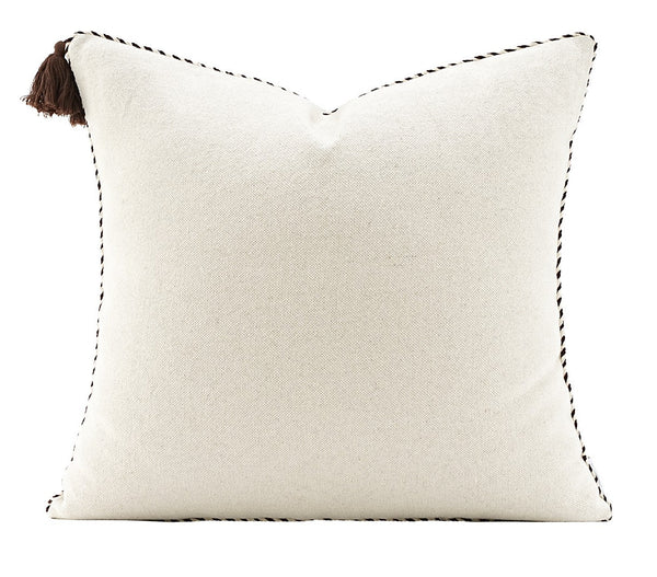 Modern Sofa Pillows, Modern Square Pillows, Simple White Decorative Pillows for Couch,Contemporary Throw Pillows for Living Room-artworkcanvas