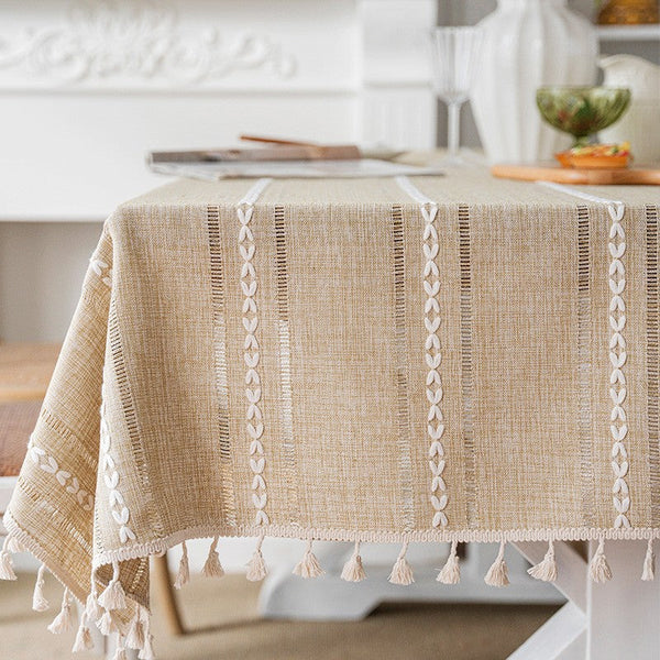 Modern Rectangular Table Cloth for Dining Room Table, Linen Square Tablecloth for Kitchen, Extra Large Table Covers for Sale-artworkcanvas