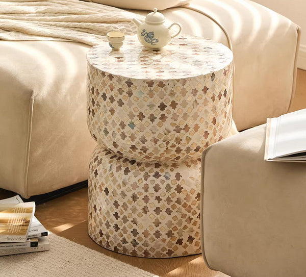 Modern Side Table, Contemporary Bedside Table, Bedside Small Side Table, Elegant Small End Table, Creative Coffee Table, Contemporary Side Table, Portable Casual Side Table, Shell Small Sofa Side Table-artworkcanvas